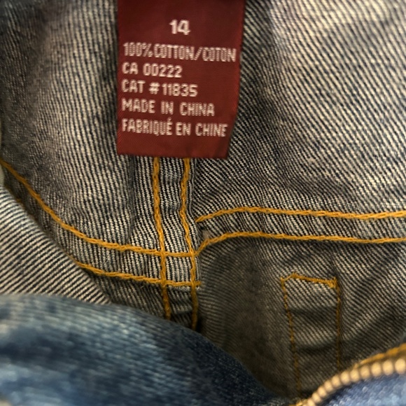 Vintage Youth Nevada Wide Leg Cargo Stone Wash Blue Jeans - Picture 4 of 4